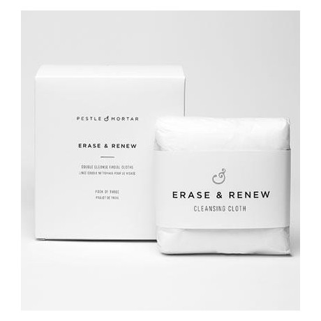 DOUBLE SIDE FACIAL CLOTHS (MUSELINA DE LIMPIEZA) PESTLE&MORTAR. 3 UNID