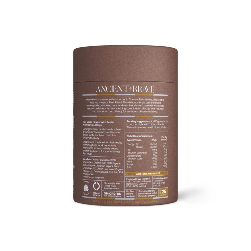 CACAO + REISHI Suplemento en polvo, Ancient and Brave